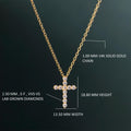 Cross Moissanite Diamond Pendant 14k Real Gold Cross Necklace For Woman, Religious Necklace - JBR Jeweler