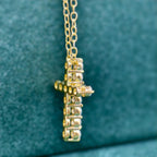 Cross Moissanite Diamond Pendant 14k Real Gold Cross Necklace For Woman, Religious Necklace - JBR Jeweler