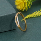 Crossover Pave Set Lab grown Diamond Wedding Band - JBR Jeweler
