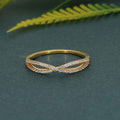 Crossover Pave Set Lab grown Diamond Wedding Band - JBR Jeweler
