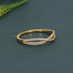 Crossover Pave Set Lab grown Diamond Wedding Band - JBR Jeweler