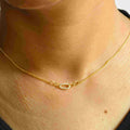 Curb Moissanite Diamond Pave Set Link Unique Necklace for Women - JBR Jeweler