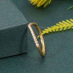 Curved Moissanite Diamond Wedding Band - JBR Jeweler
