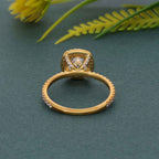 Cushion Cut Halo Moissanite Diamond Engagement Ring - JBR Jeweler