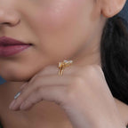 Cushion Cut Lab Grown Diamond Bridal Set With Crescent Matching Band - JBR Jeweler