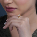 Cushion Cut Solitaire Moissanite Diamond Wedding Ring Sets With Eternity Band - JBR Jeweler