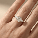 Luxury 14K gold lab grown diamond bridal engagement ring
