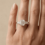 Cushion cut lab diamond ring for wedding proposal