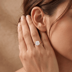 IGI certified cushion cut lab grown diamond ring