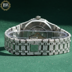 Custom bling bling watch featuring VVS moissanite and iced out design