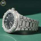 Custom bling bling watch featuring VVS moissanite and iced out design