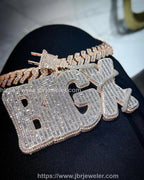 Custom Name Diamond Pendant Real VVS Moissanite Men Hip Hop Pendant Bust Down Highest Quality 925 Silver Iced out Pendant For Birthday Gift - JBR Jeweler