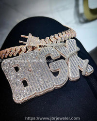 Personalisierter Diamant-Anhänger mit echtem VVS-Moissanit für Männer, Hip-Hop-Anhänger, Bust Down, hochwertigster 925er Silber-Anhänger mit Iced-Out-Anhänger als Geburtstagsgeschenk