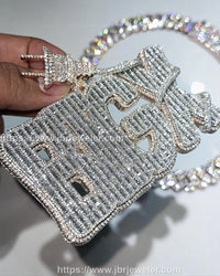 Personalisierter Diamant-Anhänger mit echtem VVS-Moissanit für Männer, Hip-Hop-Anhänger, Bust Down, hochwertigster 925er Silber-Anhänger mit Iced-Out-Anhänger als Geburtstagsgeschenk