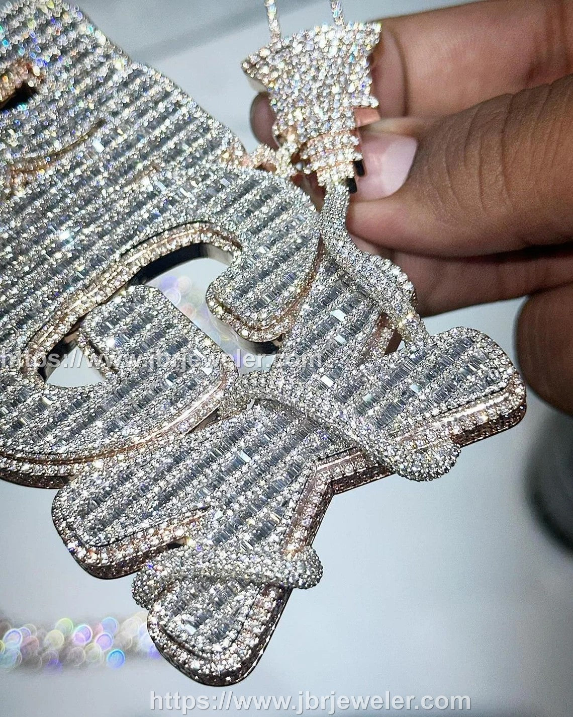 Personalized Iced Out Letter Chain Custom Name Diamond