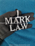 Custom VVS Moissanite with S925 Projects THE MARK LAW FIRM Pendant - JBR Jeweler