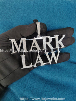 Pendentif Moissanite VVS personnalisé avec projets S925 THE MARK LAW FIRM