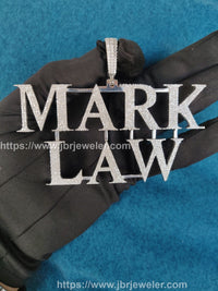 Pendentif Moissanite VVS personnalisé avec projets S925 THE MARK LAW FIRM