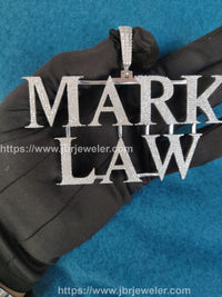 Pendentif Moissanite VVS personnalisé avec projets S925 THE MARK LAW FIRM