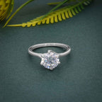 Twist Round Cut Moissanite Diamond Engagement Ring - JBR Jeweler