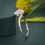Twist Round Cut Moissanite Diamond Engagement Ring - JBR Jeweler