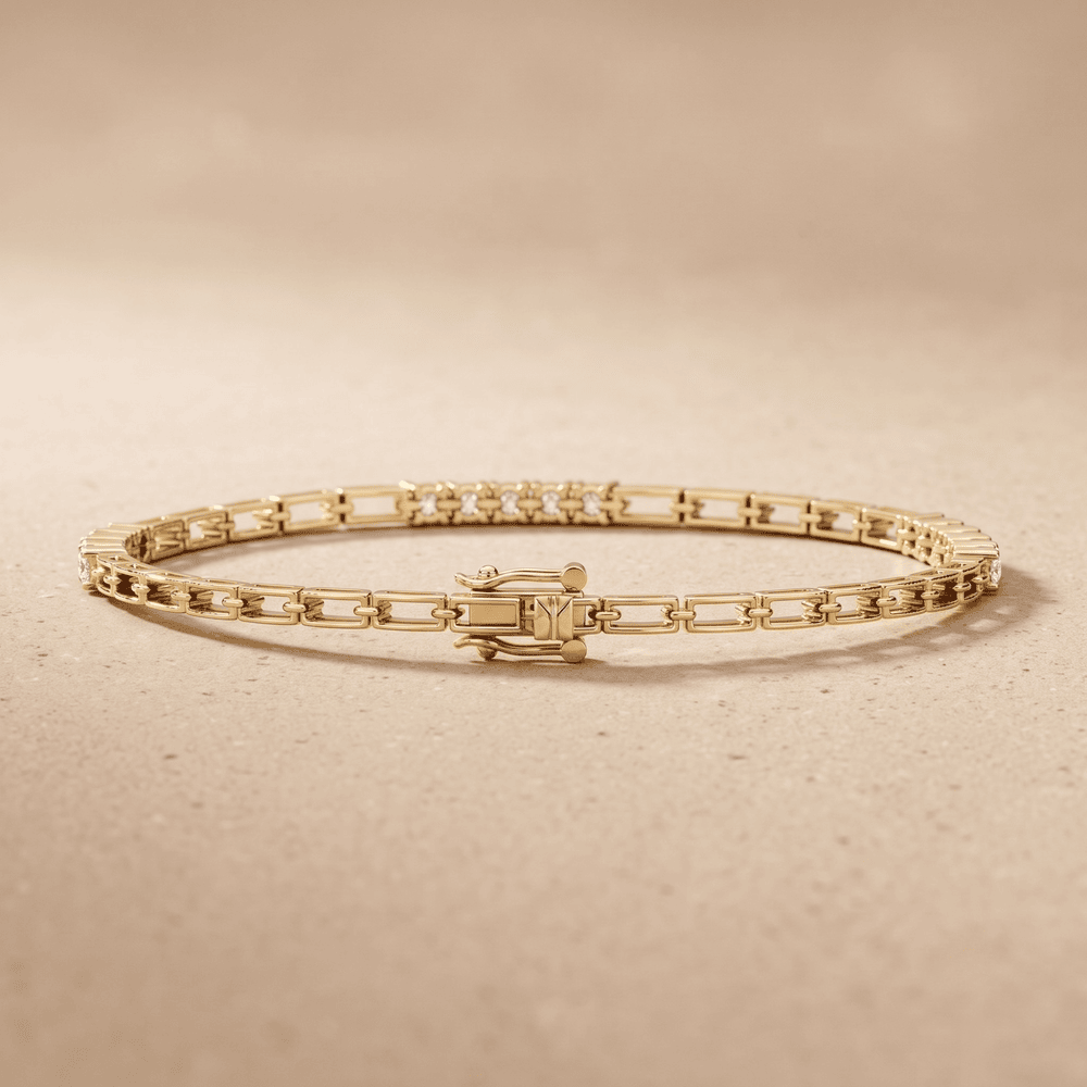 Diamond Gold Chain Bracelet for Women Dainty Jewelry