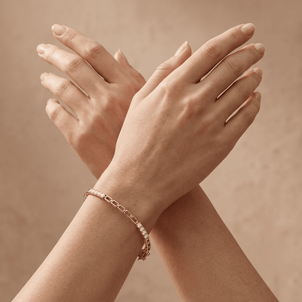 Diamond Gold Chain Bracelet for Women Dainty Jewelry