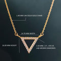 Diamond Triangle 14K Gold Triangle Pendant Geometric Necklace - JBR Jeweler