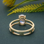 Double Band Oval Lab Grown Diamond Engagement Ring - JBR Jeweler