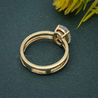 Double Band Oval Lab Grown Diamond Engagement Ring - JBR Jeweler