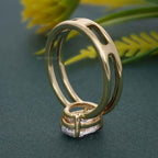 Double Band Oval Lab Grown Diamond Engagement Ring - JBR Jeweler