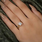 Double Band Princess Lab Grown Diamond Engagement Ring - JBR Jeweler