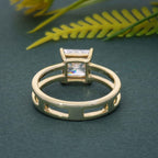 Double Band Princess Lab Grown Diamond Engagement Ring - JBR Jeweler