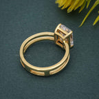 Double Band Radiant Lab Grown Diamond Engagement Ring - JBR Jeweler