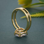 Double Band Radiant Lab Grown Diamond Engagement Ring - JBR Jeweler