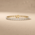 Double Row Diamond Bracelet  Woven Yellow Gold Bracelet
