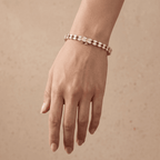 Double Row Diamond Bracelet  Woven Yellow Gold Bracelet