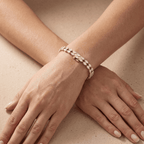 Double Row Diamond Bracelet  Woven Yellow Gold Bracelet