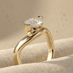 Modern east west lab diamond ring for women
