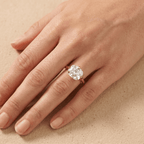 Lab diamond bridal gold ring