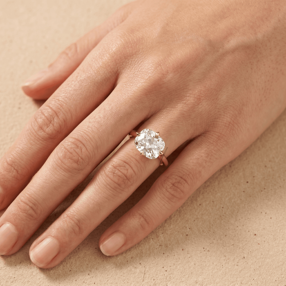 Lab diamond bridal gold ring