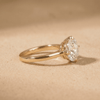 Vintage cushion cut lab diamond ring