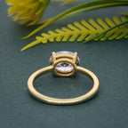 East West Oval Moissanite Diamond Engagement Ring - JBR Jeweler