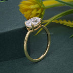 East West Oval Moissanite Diamond Engagement Ring - JBR Jeweler