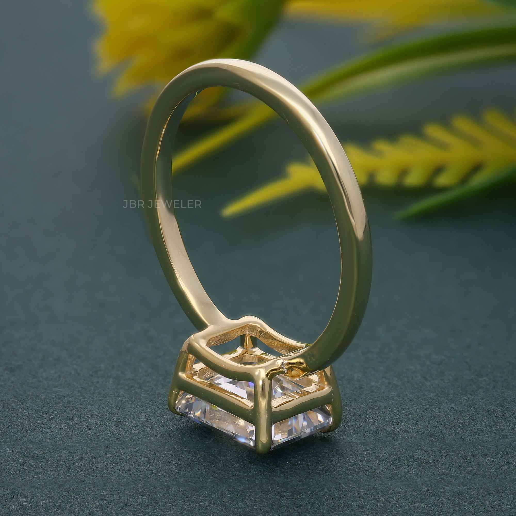 East West Radiant Moissanite Diamond Engagement Ring - JBR Jeweler