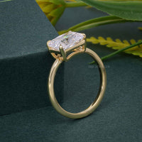 Bague de fiançailles en diamant moissanite radiant East West