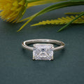 East West Radiant Moissanite Diamond Engagement Ring - JBR Jeweler