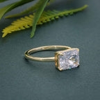 East West Radiant Moissanite Diamond Engagement Ring - JBR Jeweler