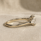 Lab diamond engagement ring side profile