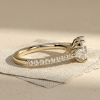 Solid 14K Gold Pavé Set Lab Grown Diamond Ring